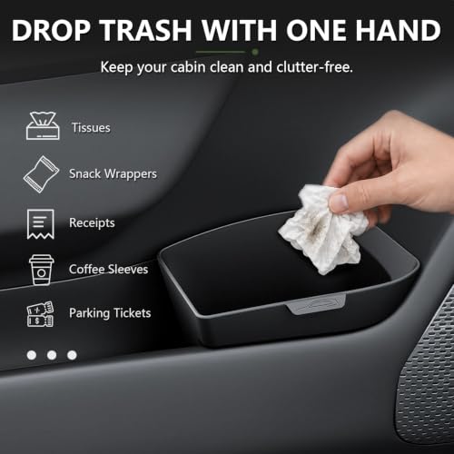 Image of for Explorer Trash Can for 2020-2026 Ford Explorer Small Car Trash Bin for Driver Side Front Door Pocket Trash Garbage Bin for 2026 Ford Explorer Accessories