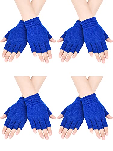 Guantes de punto Bememo azul accesorios de abrigo elásticos pack 4