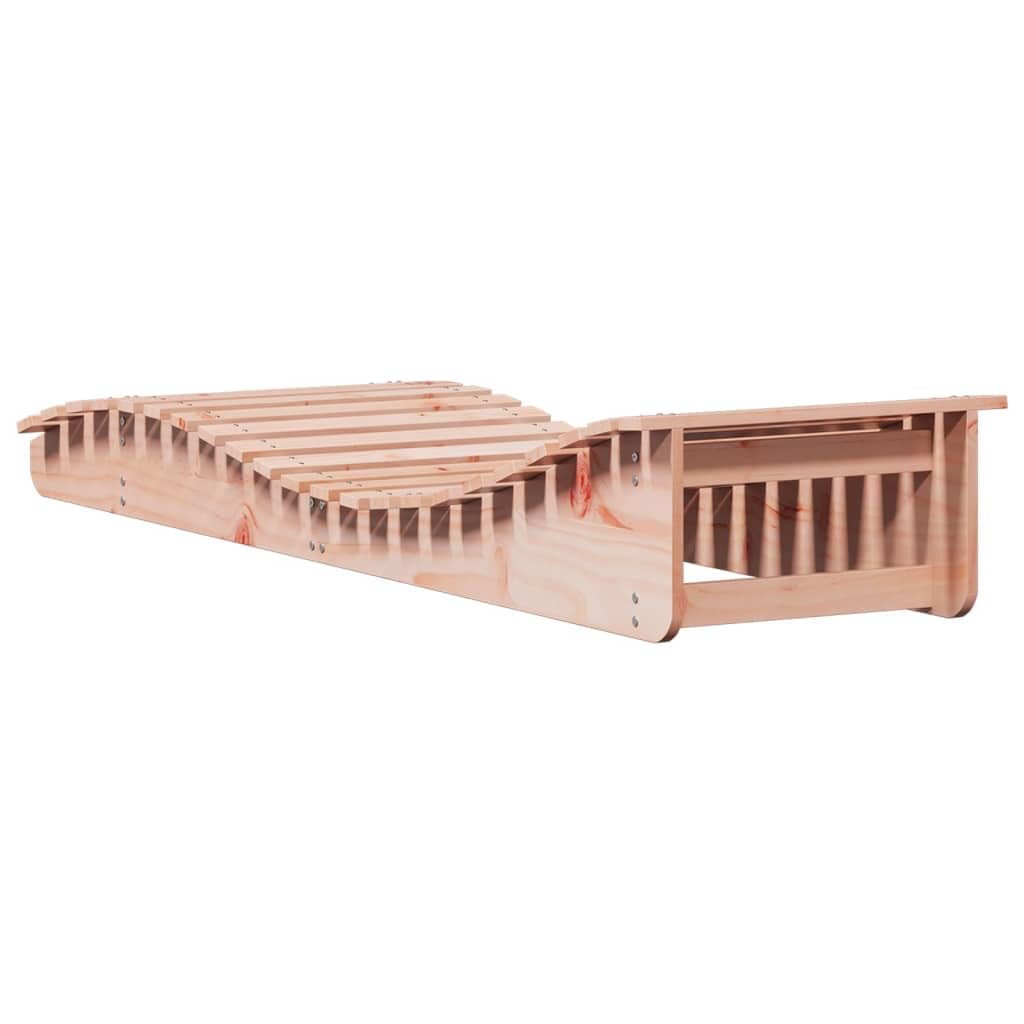 Gartenliege Holz 205x60 cm Ergonomische Sonnenliege Pool | Komfortable Holzliege aus massivem Douglasienholz in S-Form für entspannte Stunden auf der Terrasse oder am Pool.