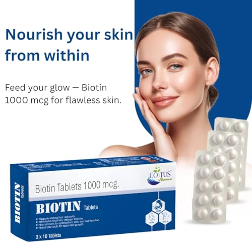 Image of Biotin Tablets For Hair, Nail & Skin Helps Reduce Hairfall, Promotes Growth 60 tablets (2)