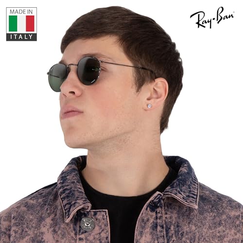 Image of Ray-Ban RB3447 ROUND METAL CHROMANCE POLARIZED Round Shape Sunglasses for Men with Official Eyewear Kit