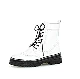 Gabor 51.722 Damen, Frauen Stiefeletten,Schnürstiefelette,Boot,Halb-Stiefel,Schnür-Bootie,Übergangsschuh,weiss/schwarz (Weiß)