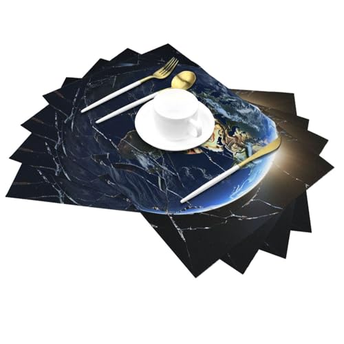 Sets de table en PVC lavables antidérapants pour cuisine et repas extérieur