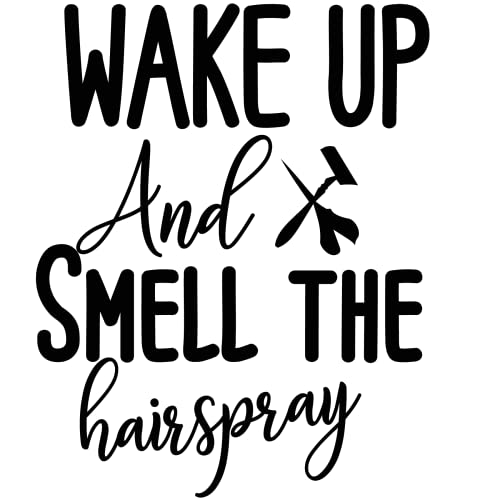 SEC Apparel Hairdresser Iron On Patches for Shirts (Wake Up and Smell The Hairspray)