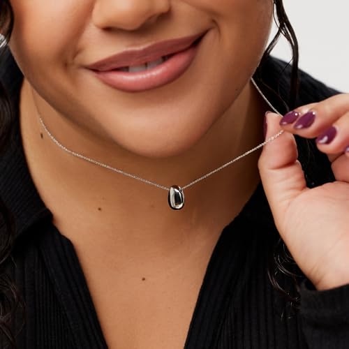 Ana Luisa Pebble Pendant Necklace for Women - 14K Gold Plated and Silver Rhodium Plated Trendy Small & Mini Teardrop Necklace with Lobster Clasp - Hypoallergenic, Water-Resistant, Tarnish-Free Jewelry3