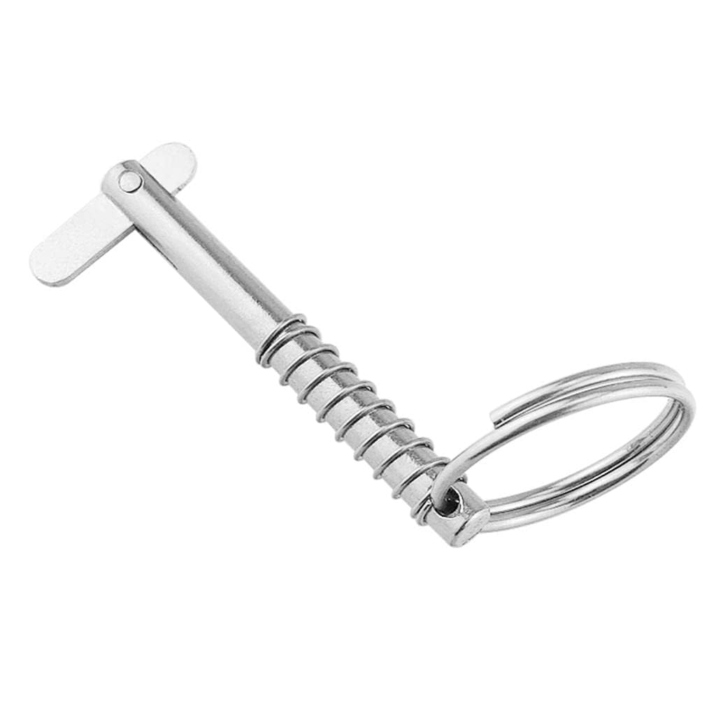 Jadeshay Perno a Sgancio Rapido,4pezzi Perni a Sgancio Rapido a Molla in Acciaio Inossidabile 316 Perni a Linguetta per Barche,Utilizzati per Le Cerniere del Ponte Superiore della Nave (6.3 * 76mm)