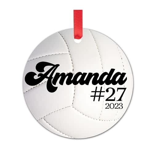 Personalized Volleyball Ornament Volleyball Ornaments for Christmas Tree