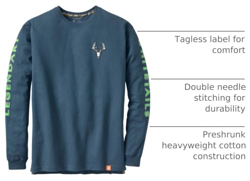 Image of Legendary Whitetails Mens Long Sleeve T-Shirt 100% Cotton Preshrunk Tee
