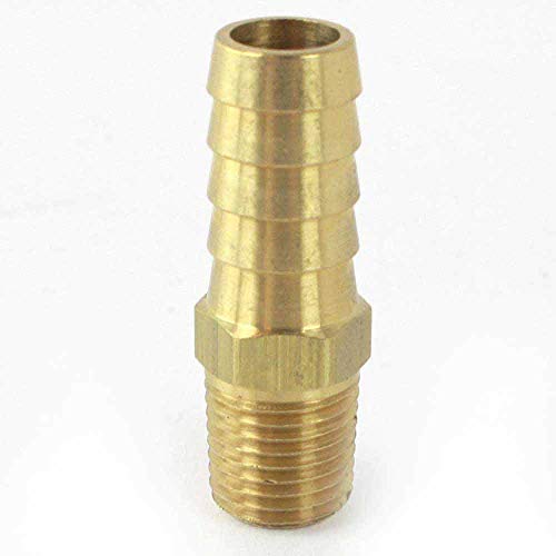 Interstate Pneumatics FM48 Brass Hose Barb Fitting, Connector, 1/2 Inch Barb X 1/4 Inch NPT Male End-Pack of 25