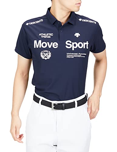 [デサント] 復刻モデルあり 半袖 ポロシャツ MOVE SPORTS 吸汗 速乾 ストレッチ UVカット(UPF50) NV(Amazon限定復刻) L