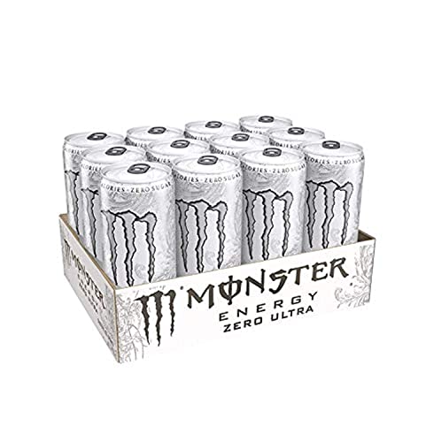 Image of Monster Energy Chefsneed Ultra Zero Drink, (Pack Of 12 Cans X 500Ml Each), Vegetarian - Ultra Zero