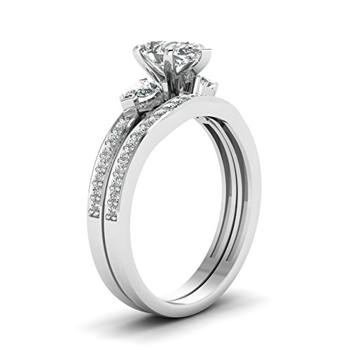 10K 14K 18K Gold Pear Cut Moissanite Wedding Ring Sets for Women,1.75/2.75 CTW Moissanite Engagement Ring Sets Wedding Engagement Anniversary Bands Set Free Engraved3