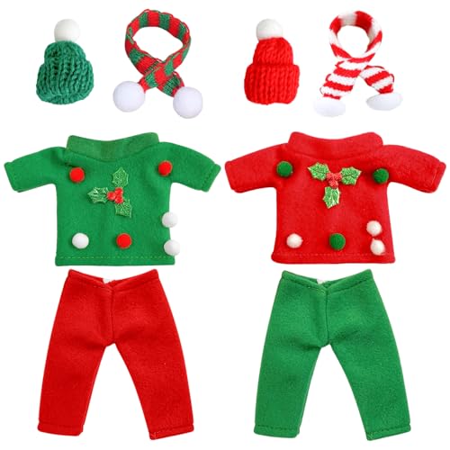 LETTERASHQP Ropa para muñecas, elfos de Navidad, accesorios de Navidad, elfos de Navidad, accesorios de disfraz, accesorios de Navidad, ropa de muñecas, elfos de Navidad, accesorios para decoración de