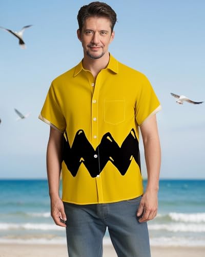 Bowling Shirts for Men Hawaiian Printed Short Sleeve Casual Button Down Beach Shirts3