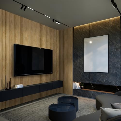 WADILE PVC Wood Grain Panels for Wall, 5.2 M Soundproof Wall Panels for Wall Paneling, 3D Wall Panels for Interior Decor, Cover 2.08 ㎡ Light Oak