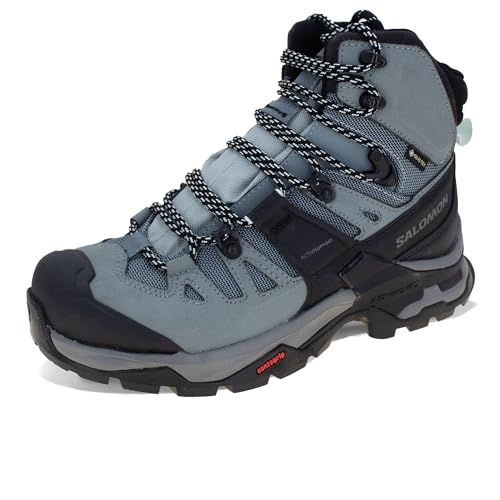 Salomon Women's QUEST 4 GORE-TEX Hiking Boots For Women, Slate/Trooper/Opal Blue, 7.5