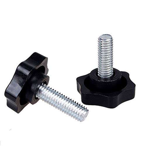 10-Pack M6 X 30mm Knurled Screw, Plastic Star Knurled Thumb Screw