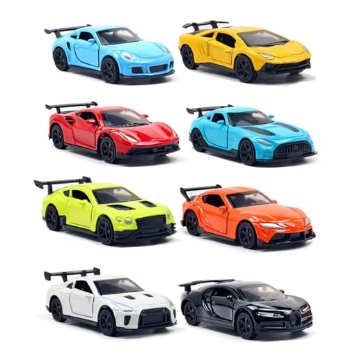 Image of Galaxy Hi-Tech Diecast Metal Toy Super car Set of 4 Pull Back Racers Alloy Die Cast Openable Doors Racing Car for Kids High Speed Metal Toy Car Play Set for Children Best Gifts Toys for Boys