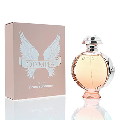 Image of Paco Rabanne Olympea Aqua Fragrance For Women - Sweet, Amber, White Floral Scent - Notes Of Lemon Blossom, Clementine, Solar Notes, Water Jasmine - Floral Aquatic Fragrance - Edp Legere Spray - 2.7 Oz