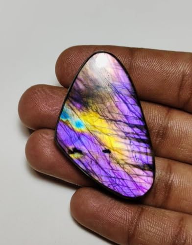 Cabochon labradorite violette 49x29mm pour création de bijoux DIY - 3