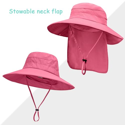 Image of Sun Hats for Men Women, UPF 50+ Protection Fishing Hat with Neck Flap