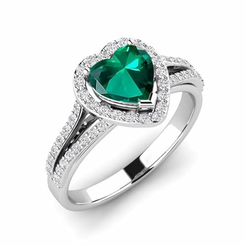 Heart Shape Ruby/Moissanite/Peridot/Turquoise Engagement Ring S925 10K 14K 18K Gold Personalized Gemstone Rings Promise Ring Engraved Name Birthday Jewelry Gift for Wife Her 1-5 Carats