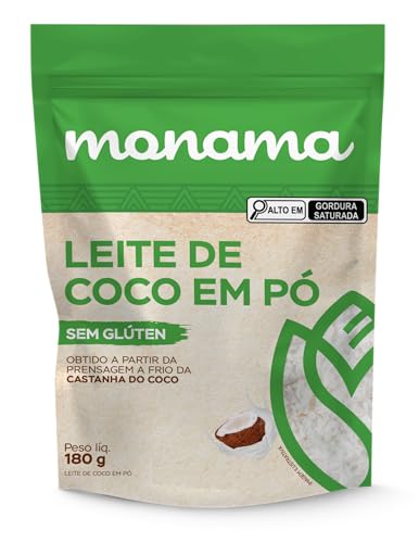 Leite de Coco em Pó Monama 180g – Vegano, Sem Lactose e Glúten, Bebida Vegetal Instantânea para Café, Receitas e Shakes