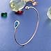 AnazoZ Brazaletes Gota de Agua con Circonita Azul Pulsera para Mujer Chapado...