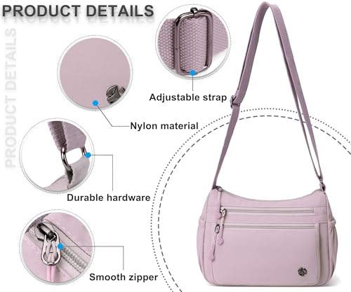 Image of Pealwel Casual Crossbody Bag with Anti Theft Pocket - Women Lightweight Water-Resistant Purse Bag