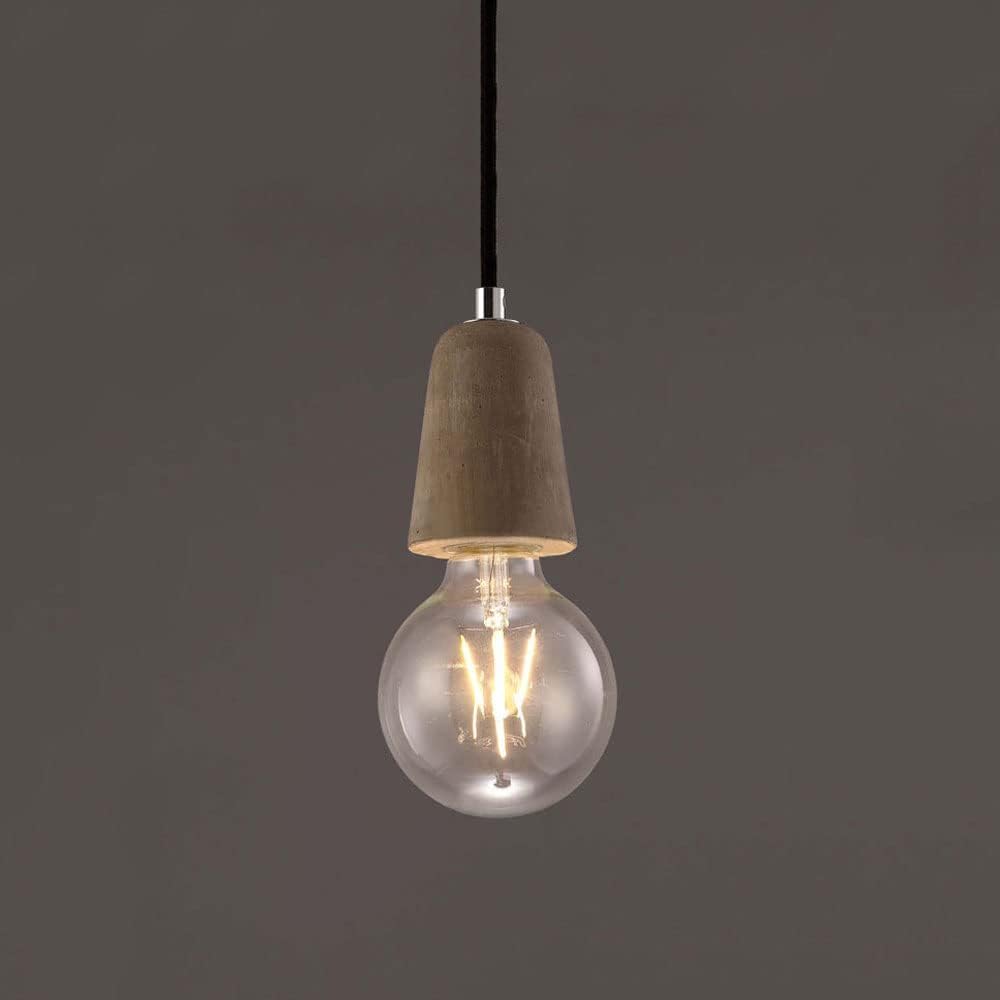 Suspension moderne en béton gris lustre industriel haut de gamme