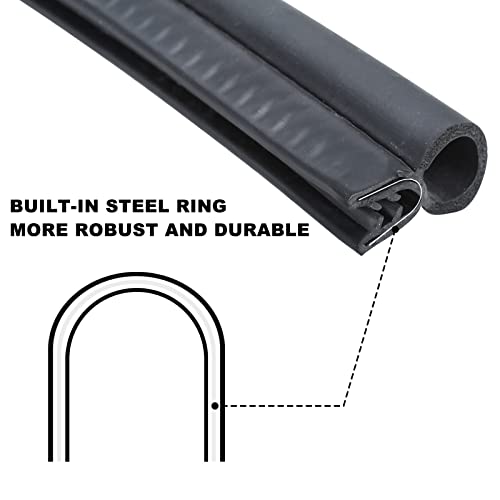 Patioer Car Door Rubber Seal Strip 20Ft, Trim Seal With Top Bulb For Cars, Boats, Rvs, Trucks, And Home Applications, Automotive Weather Striping, Pvc Bulb Trim With Epdm Rubber Seal #TOP3