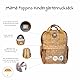 Mama Poppins Germany Kindergartenrucksack ab 3 Jahre | Mint mit Glückskind Patch (Braun)