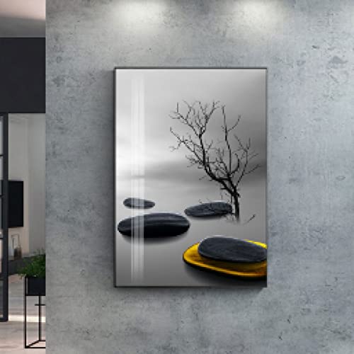 Lienzo de árboles y pájaros para decorar salones modernos y minimalistas 3