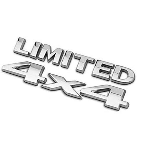 4 X 4 + Limited Chrome Logo 3D Decal Emblème Logo Autocollant Plaque signalétique Badge Décoration pour Universal Cars Moto Vélo De Voiture Styling...