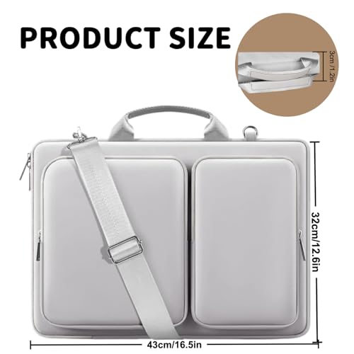 Funda para portátil 15 pulgadas, gris plata miniatura 3