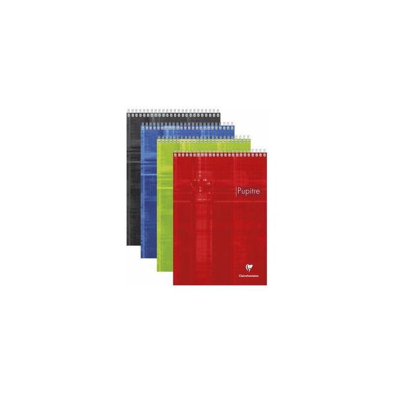 Clairefontaine Notizblock mit Spiralbindung – Grafik 80 Blatt – 21,6 x 29,5 cm – einzeln verkauft (zufällige Farbauswahl)