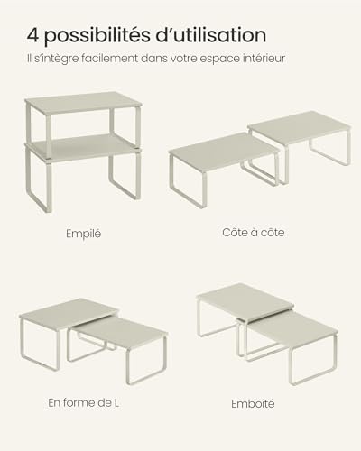 SONGMICS Étagère à épices KCS002K01 Beige