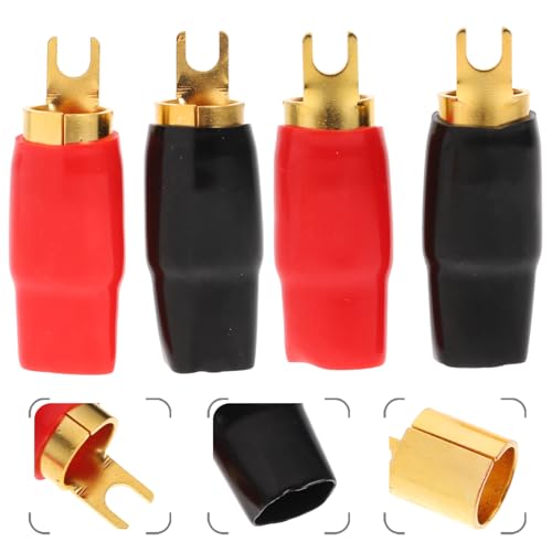 2 Pares Conectores Spade para Audio 0 Gauge Cobre miniatura 4