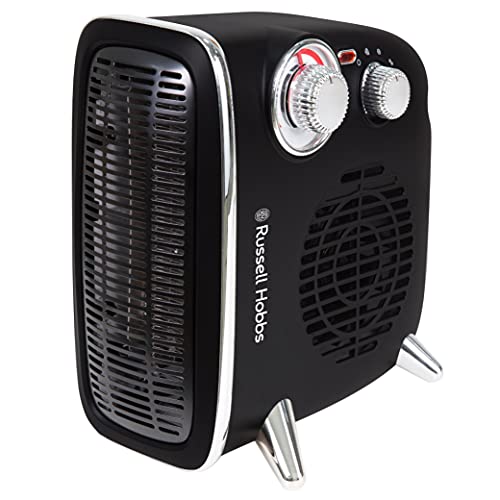 Russell Hobbs 1800W/1.8KW Vertical/Horizontal Retro Fan Heater with Variable temperature thermostat...