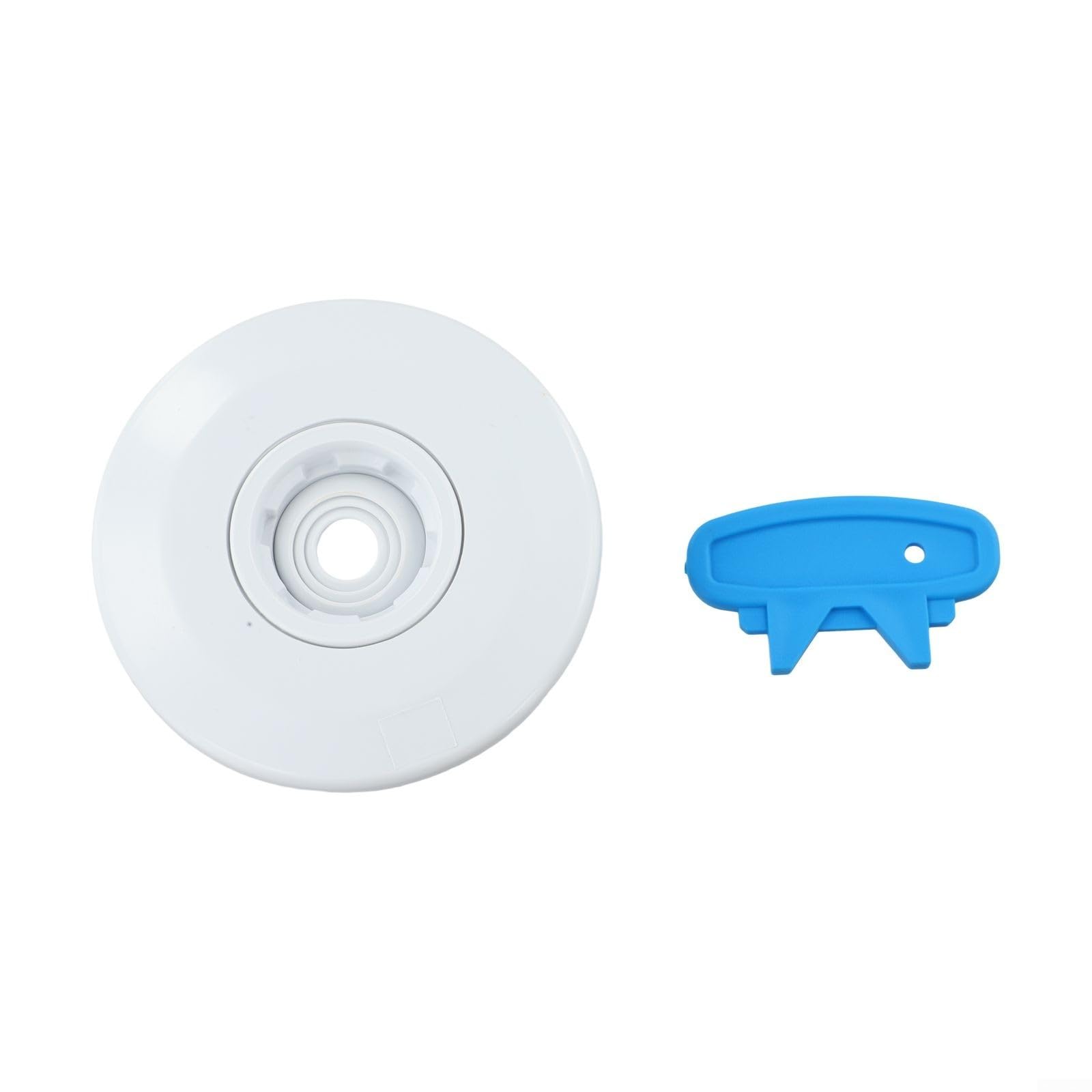 Boquilla giratoria de 360 grados para piscina de 2 pulgadas, dirección ajustable para reemplazo de boquilla de masaje con herramienta de desmontaje azul, para salida de agua de piscina de plástico y