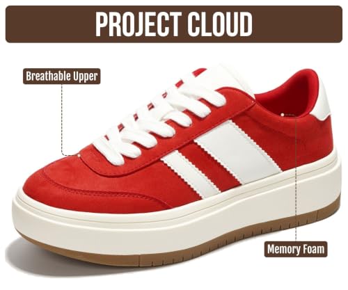Image of Project Cloud Platform Sneakers for Women - Lightweight Memory Foam Insole Womens Sneakers - Non-Slip Fashion Sneakers for Women Footwear - Women's Fashion Platform Shoes (Nita)