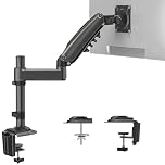 HUANUO Single Monitor Arm for 13-34 Inch Screens, 30% Extra Height Ergonomic Monitor Mount, Holds up to 9kg, Desk Monitor Stand with Tilt Swivel Rotate, VESA 75/100 & Cable Management