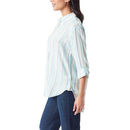 Image of Gloria Vanderbilt Women's Amanda Oversized Button Down Shirt with Roll-tab Sleeves