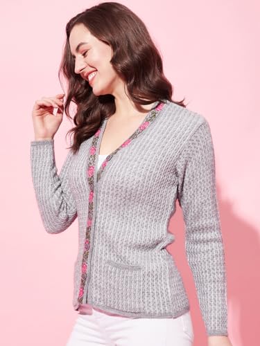 Image of Modeve Women V Neck Ethnic Sweater for Winter||Winterwear||
