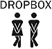Produktbild DD Dotzler Design Dropbox Wandtattoo Sticker Türaufkleber Wc Tür Aufkleber Klo Toilette Must Have 30x32 cm schwarz