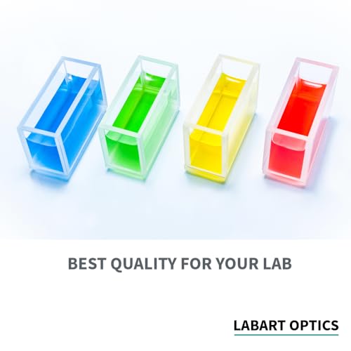 Image of LABART Glass Cuvette (Pathlength: 50mm, Volume: 17.5ml with PTFE Cover, Spectrophotometer) Set of 2 Pcs with Transmission Certificate