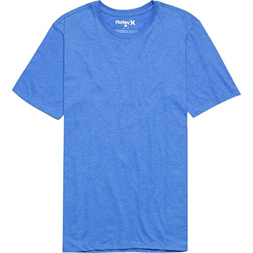 Hurley Men's Premium Cotton Staple Short Sleeve Tee Shirt, Lt Photoblu Htr, S #TOP1