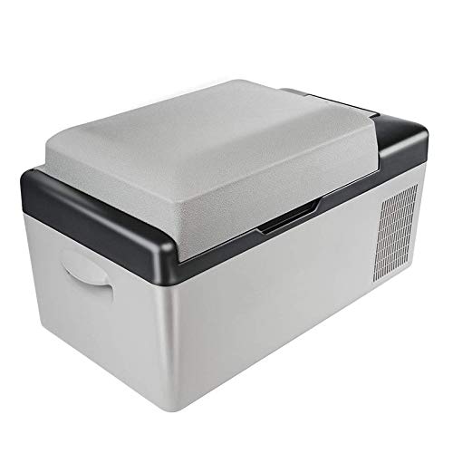 DieffematicBX Nevera Pequeña Refrigerador del coche 20L de múltiples funciones de bajo consumo de energía de Protable Nevera Refrigerador Congelador refrigerador de Grey