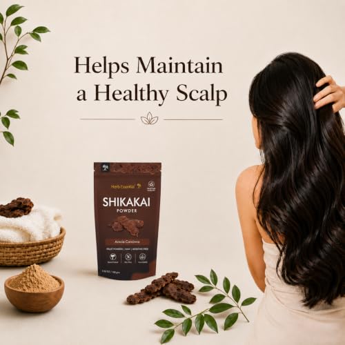 Image of Herb Essential Shikakai Powder 100g, Natural Hair Cleanser, Chemical Free