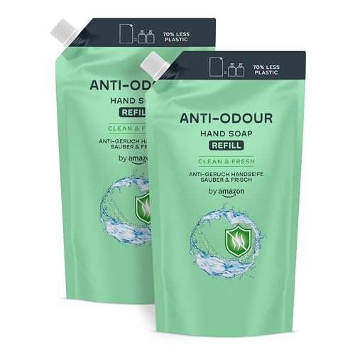 by Amazon Recambio de jabón de manos antiolores, 2 x 1000 ml